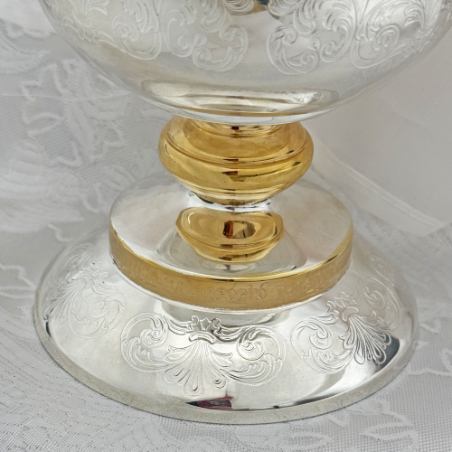 2.7.2721лф Чаша для елеопомазания в серебрении с фрагментарной позолотой фото 2