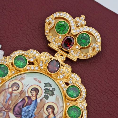 2.7.0653лп-2 Панагия латунная в позолоте без цепи фото 5 2.7.0653лп-2 Панагия латунная в позолоте без цепи фото 5