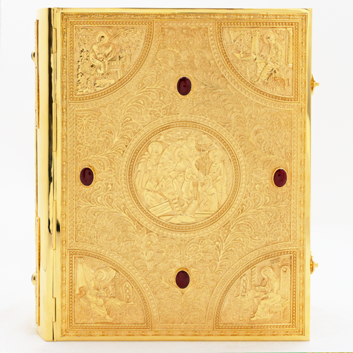 2.7.2228лнп Евангелие с натуральными камнями в позолоте 2.7.2228лнп Евангелие с натуральными камнями в позолоте