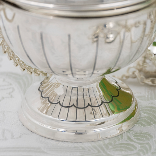 2.7.2997лр Кадило латунное с патинированием в серебрении фото 2 2.7.2997лр Кадило латунное с патинированием в серебрении фото 2