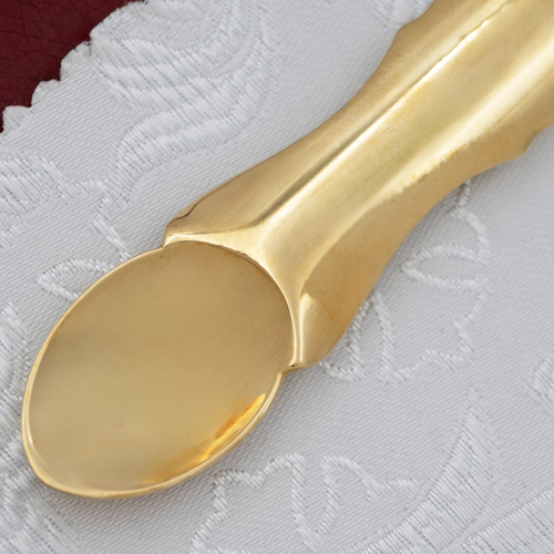 2.7.1434лпр Лжица латунная с патинированием в позолоте фото 8