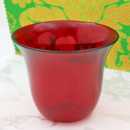 2.7.1596лпр Лампада латунная с красными камнями в позолоте фото 5 2.7.1596лпр Лампада латунная с красными камнями в позолоте фото 5