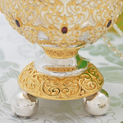 2.7.1168лф Кадило латунное с фрагментальной позолотой фото 4 2.7.1168лф Кадило латунное с фрагментальной позолотой фото 4