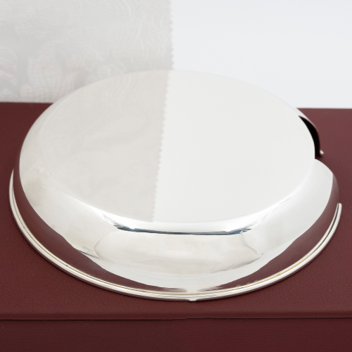 2.7.0802л Тарелица для просфор латунная в серебрении фото 2 2.7.0802л Тарелица для просфор латунная в серебрении фото 2