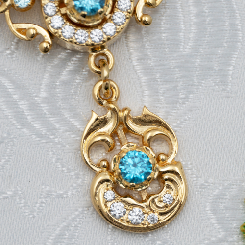 2.7.2291лп-2/1лп-К Архиерейский комплект латунный с голубыми камнями в позолоте фото 3 2.7.2291лп-2/1лп-К Архиерейский комплект латунный с голубыми камнями в позолоте фото 3