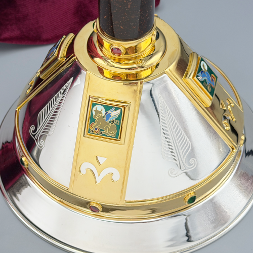 2.7.2442клфчэ Потир комбинированый с фрагментарной позолотой и вставками фото 10