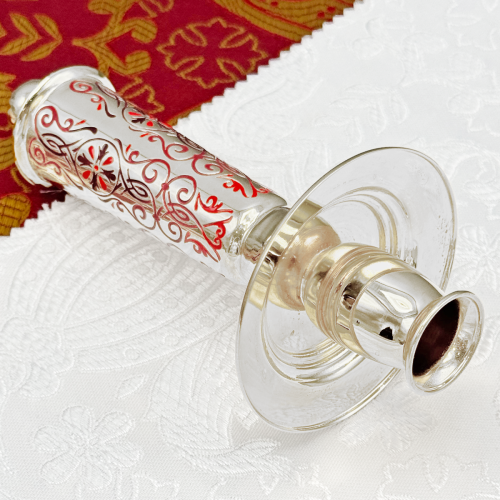 2.7.0747л Подсвечник латунный с травлением фото 2