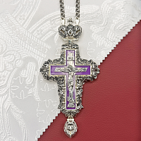 2.10.0397лр-2/1лр Крест наперсный латунный с патинированием в серебрении