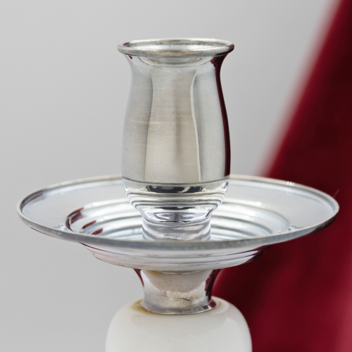 2.7.1252лч-К Напрестольный комплект лампада и подсвечники с акрилом в серебрении фото 7