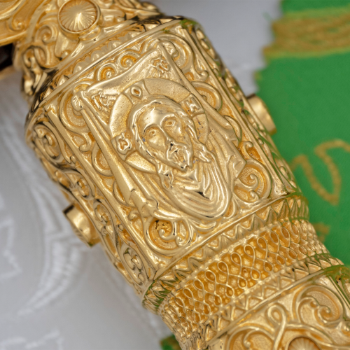 2.7.0918лп Посох латунный в позолоте фото 3 2.7.0918лп Посох латунный в позолоте фото 3