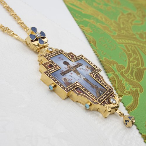 2.7.2708лп-18/155лп-К-М Архиерейский комплект наперсный латунный в позолоте фото 13