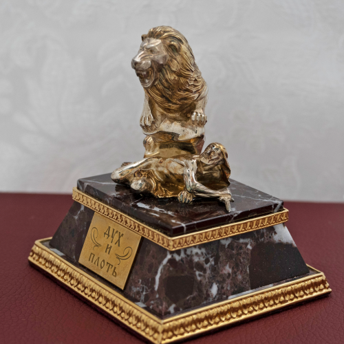 2.13.0004лп Настольная скульптура латунная Дух и плоть фото 4 2.13.0004лп Настольная скульптура латунная Дух и плоть фото 4