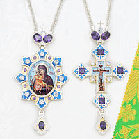 2.7.2987лфэ-2/1л-К Архиерейский наперсный комплект в серебрении с фрагментальной позолотой