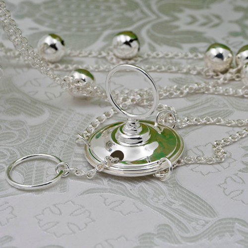 2.7.1151лэ Кадило латунное с эмалью в серебрении фото 7