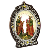 2.78.0927л Икона настольная в серебре -  Святые Апостолы Петр и Павел.