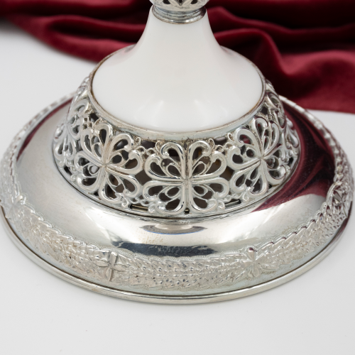 2.7.1252лч-К Напрестольный комплект лампада и подсвечники с акрилом в серебрении фото 8