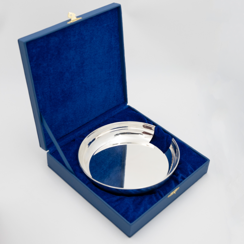 2.7.0802л Тарелица для просфор латунная в серебрении фото 4 2.7.0802л Тарелица для просфор латунная в серебрении фото 4