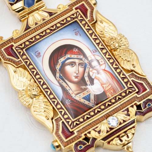 2.7.2708лп-18/155лп-К-М Архиерейский комплект наперсный латунный в позолоте фото 4