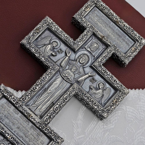 2.7.0949лр Крест Напрестольный латунный в серебрении фото 6