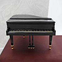 2.13.0390лфх Статуэтка латунная «Рояль» 