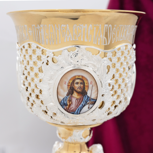 2.7.2759клп-18 Потир комбинированый в позолоте с фрагментарным серебрением на 1л фото 9 2.7.2759клп-18 Потир комбинированый в позолоте с фрагментарным серебрением на 1л фото 9