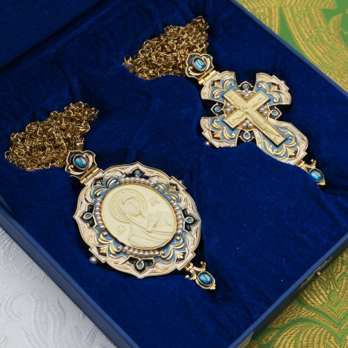 2.7.2620лп-11/1лп-К-М Архиерейский наперсный комплект в позолоте фото 13