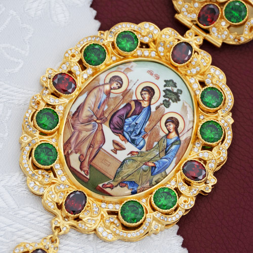 2.7.0653лп-2 Панагия латунная в позолоте без цепи фото 4 2.7.0653лп-2 Панагия латунная в позолоте без цепи фото 4