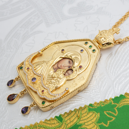 2.7.1634лп-2/1лп-К Архиерейский наперсный комплект в позолоте фото 3