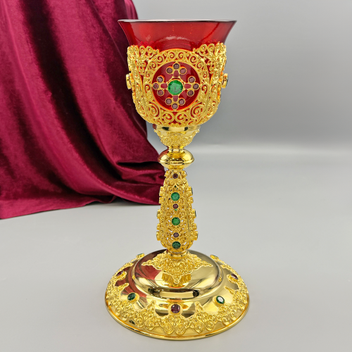 2.7.0660лп Лампада настольная латунная в позолоте