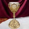 ( 2.7.1566клф )( Потир 1,0 л )( Юв. Сплав ) (с красными камнями)