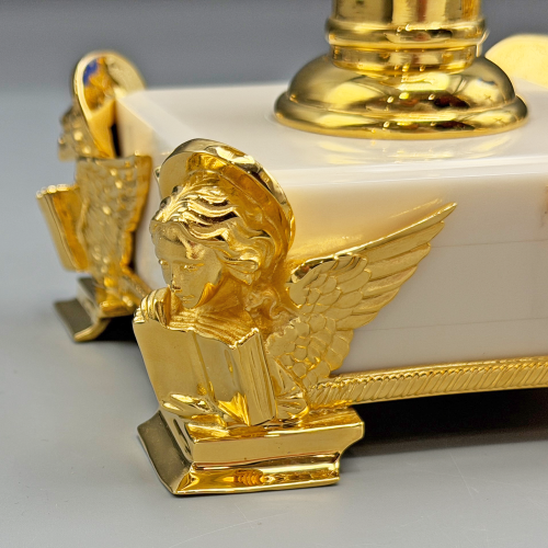 2.7.2663лпч Подсвечник в позолоте с акриловой ножкой фото 2