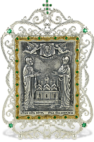 2.71.0064 Икона серебряная Петр и Феврония