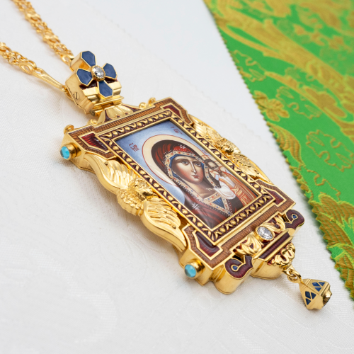 2.7.2708лп-18/155лп-К-М Архиерейский комплект наперсный латунный в позолоте фото 7