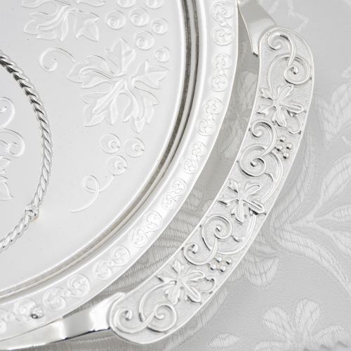 2.7.1303л-К Набор для архиерейской запивки латунный с фиолетовыми камнями в серебрении фото 6 2.7.1303л-К Набор для архиерейской запивки латунный с фиолетовыми камнями в серебрении фото 6