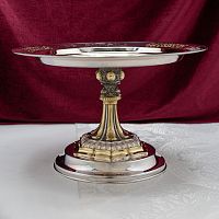 2.7.1901лфр Дискос с фрагментарной позолотой
