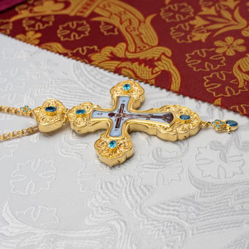 2.10.0675лп-2/1лп Крест наперсный в позолоте фото 2