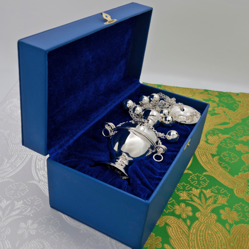 2.7.3021лр Кадило латунное с патинированием в серебрении фото 2