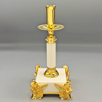 2.7.2663лпч Подсвечник в позолоте с акриловой ножкой
