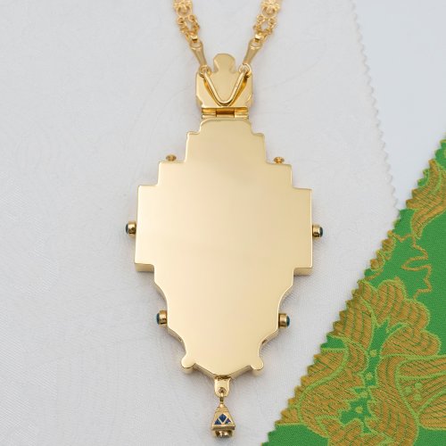 2.7.2708лп-18/155лп-К-М Архиерейский комплект наперсный латунный в позолоте фото 9