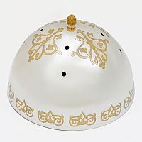 2.7.1247лф Крышка для дискоса 18 см,  латунная с фрагментальной позолотой