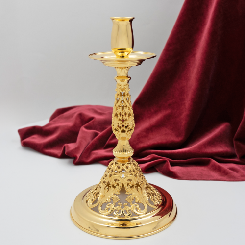 2.7.1596лп-К Набор напрестольный - лампада и подсвечники в позолоте фото 7 2.7.1596лп-К Набор напрестольный - лампада и подсвечники в позолоте фото 7