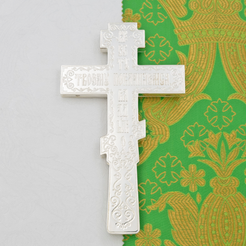 2.7.0707л Крест Требный латунный в серебрении фото 2 2.7.0707л Крест Требный латунный в серебрении фото 2