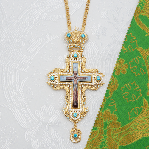 2.7.2291лп-2/1лп-К Архиерейский комплект латунный с голубыми камнями в позолоте фото 13 2.7.2291лп-2/1лп-К Архиерейский комплект латунный с голубыми камнями в позолоте фото 13