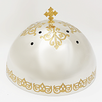 2.7.3007лф Крышка для дискоса 18 см,  латунная с фрагментальной позолотой