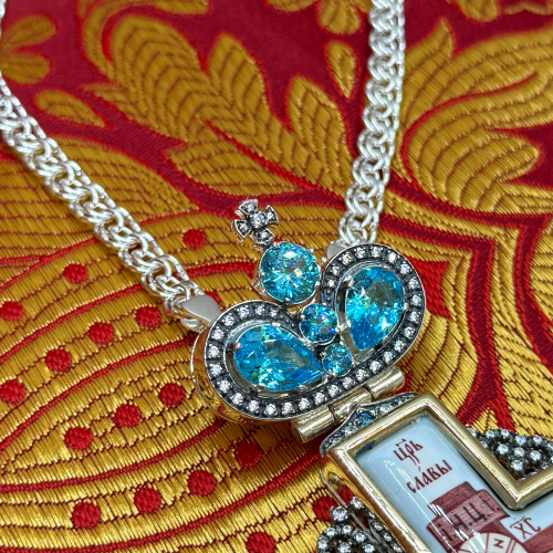 2.10.0395лфр-2/1л Наперсный крест с фрагментарной позолотой фото 7