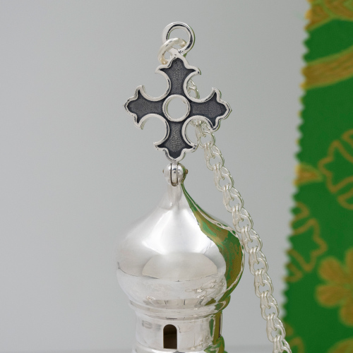 2.7.3021лр Кадило латунное с патинированием в серебрении фото 6