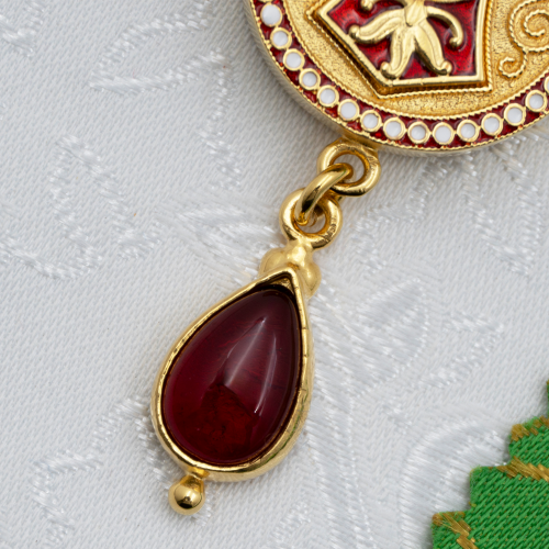 2.10.0649лнпэ-2/64лп Крест наперсный с натуральными камнями фото 7 2.10.0649лнпэ-2/64лп Крест наперсный с натуральными камнями фото 7