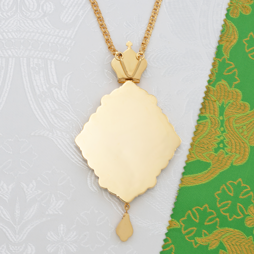 2.7.2334лп-2/1лп-К Архиерейский комплект латунный с белыми камнями в позолоте фото 13