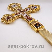 2.7.1251лп Крест Напрестольный латунный в позолоте