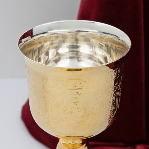 2.7.1813лп Потир латунный на 0,5л в позолоте фото 3 2.7.1813лп Потир латунный на 0,5л в позолоте фото 3